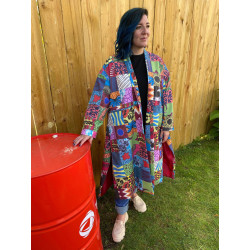 Manteau Kimono imprimé, Bruna